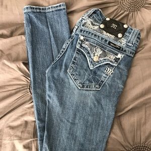 COPY - Lace butterfly skinny Miss Me jeans